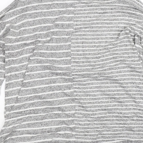 Nutmeg Womens Grey Striped  Pullover Jumper Size 12
