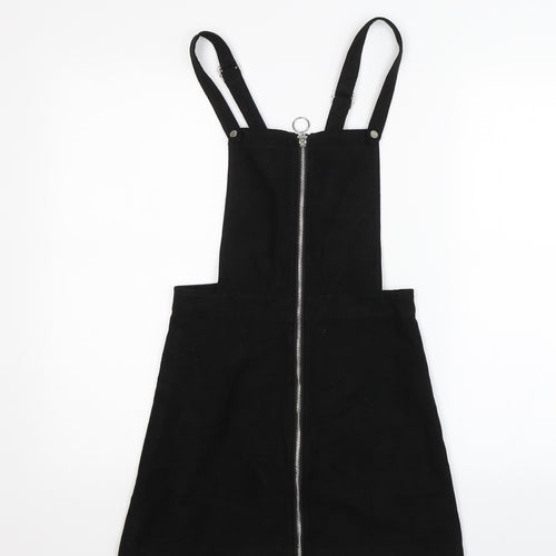 Divided Womens Black   Pinafore/Dungaree Dress  Size 6