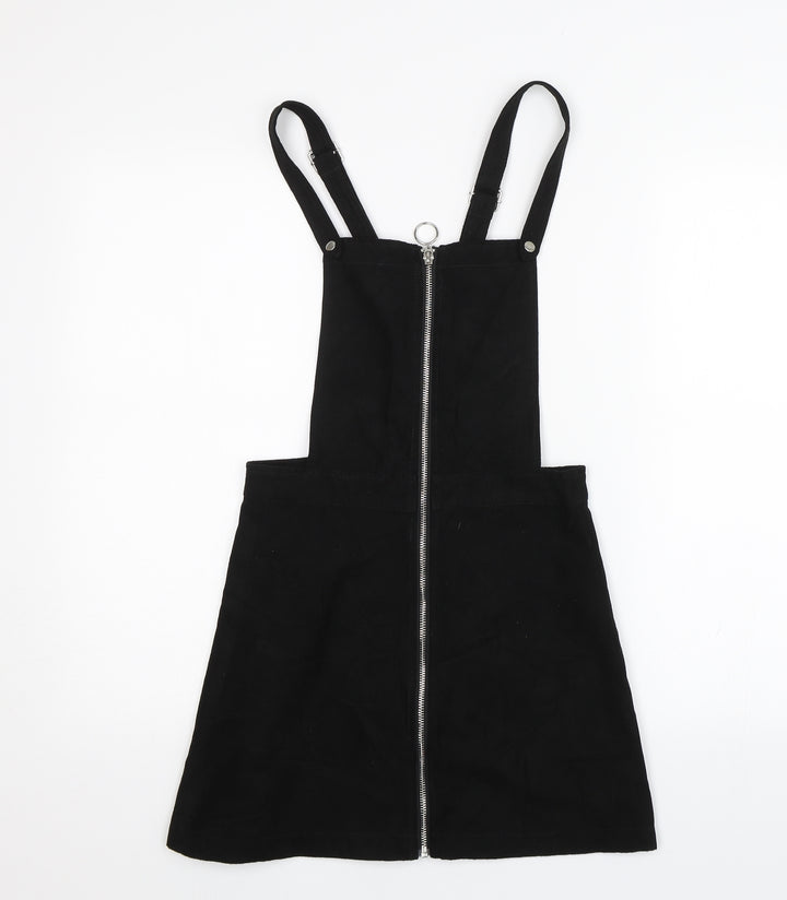 Divided Womens Black Pinafore/Dungaree Dress Size 6