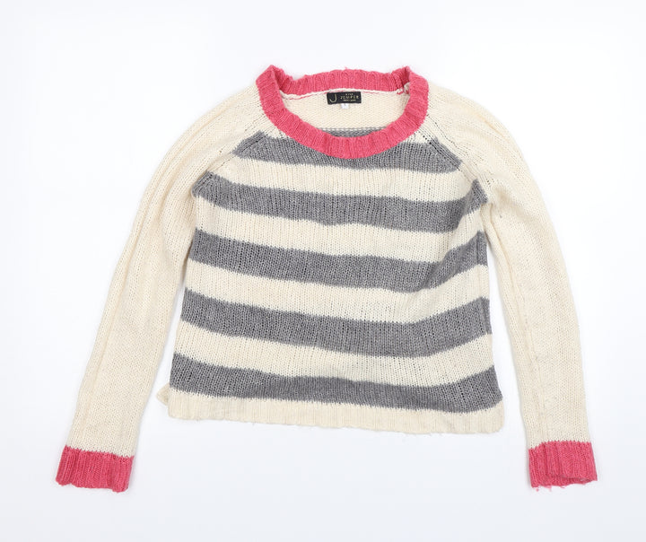 New Look Womens Beige Striped  Pullover Jumper Size S