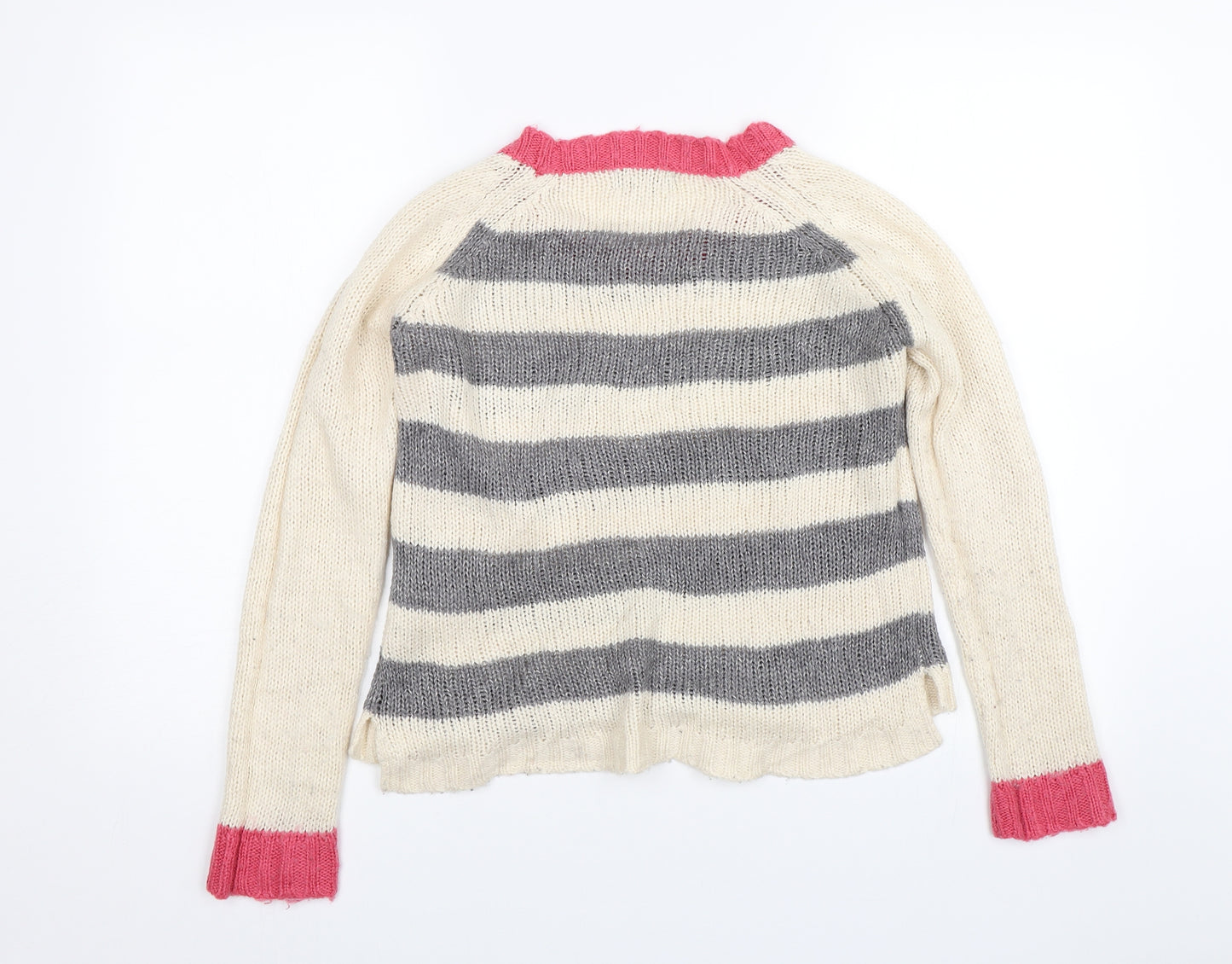 New Look Womens Beige Striped  Pullover Jumper Size S