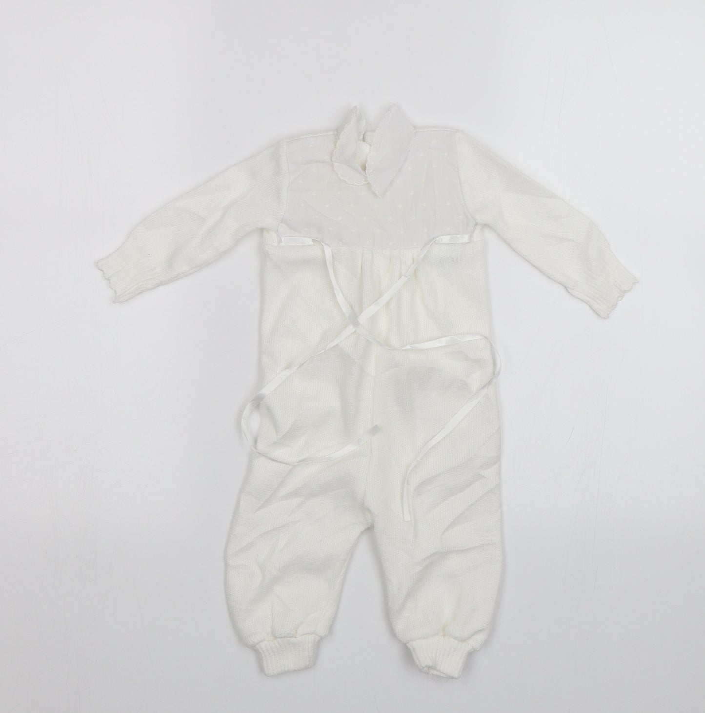 Mothercare Baby White   Babygrow One-Piece Size 6-9 Months  - Size 70cm