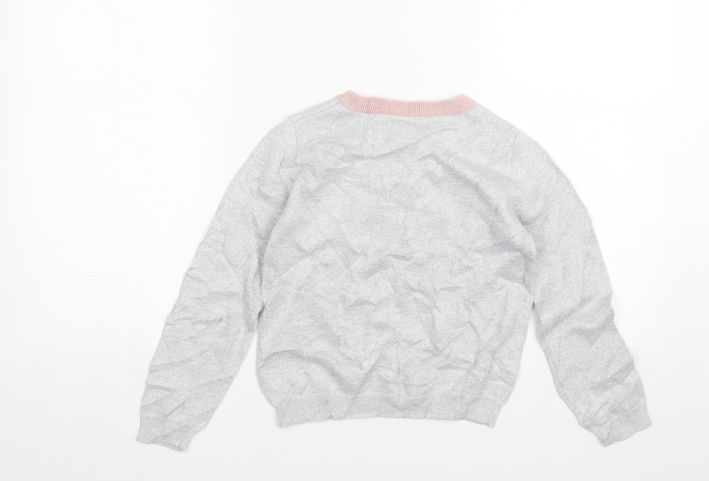 TU Girls Grey   Pullover Jumper Size 7 Years