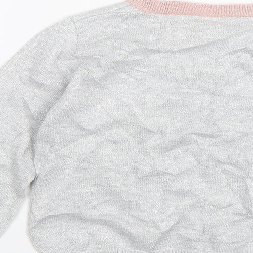 TU Girls Grey   Pullover Jumper Size 7 Years