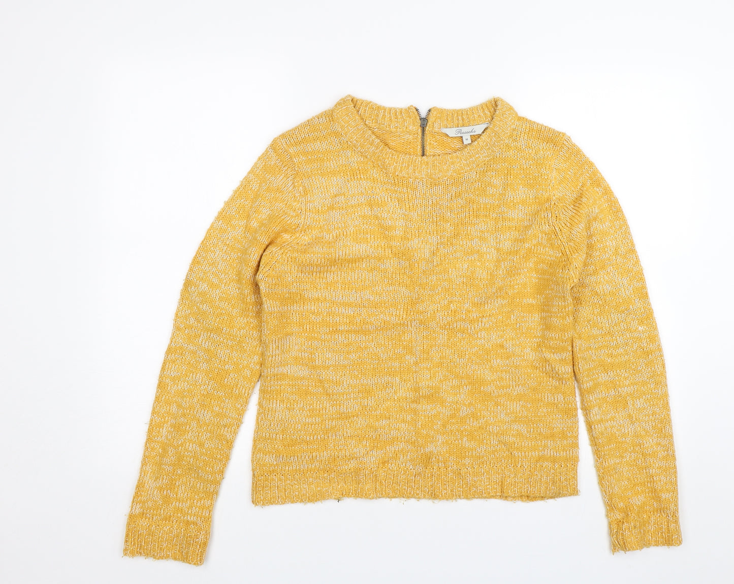 Peacocks Womens Yellow   Pullover Jumper Size M