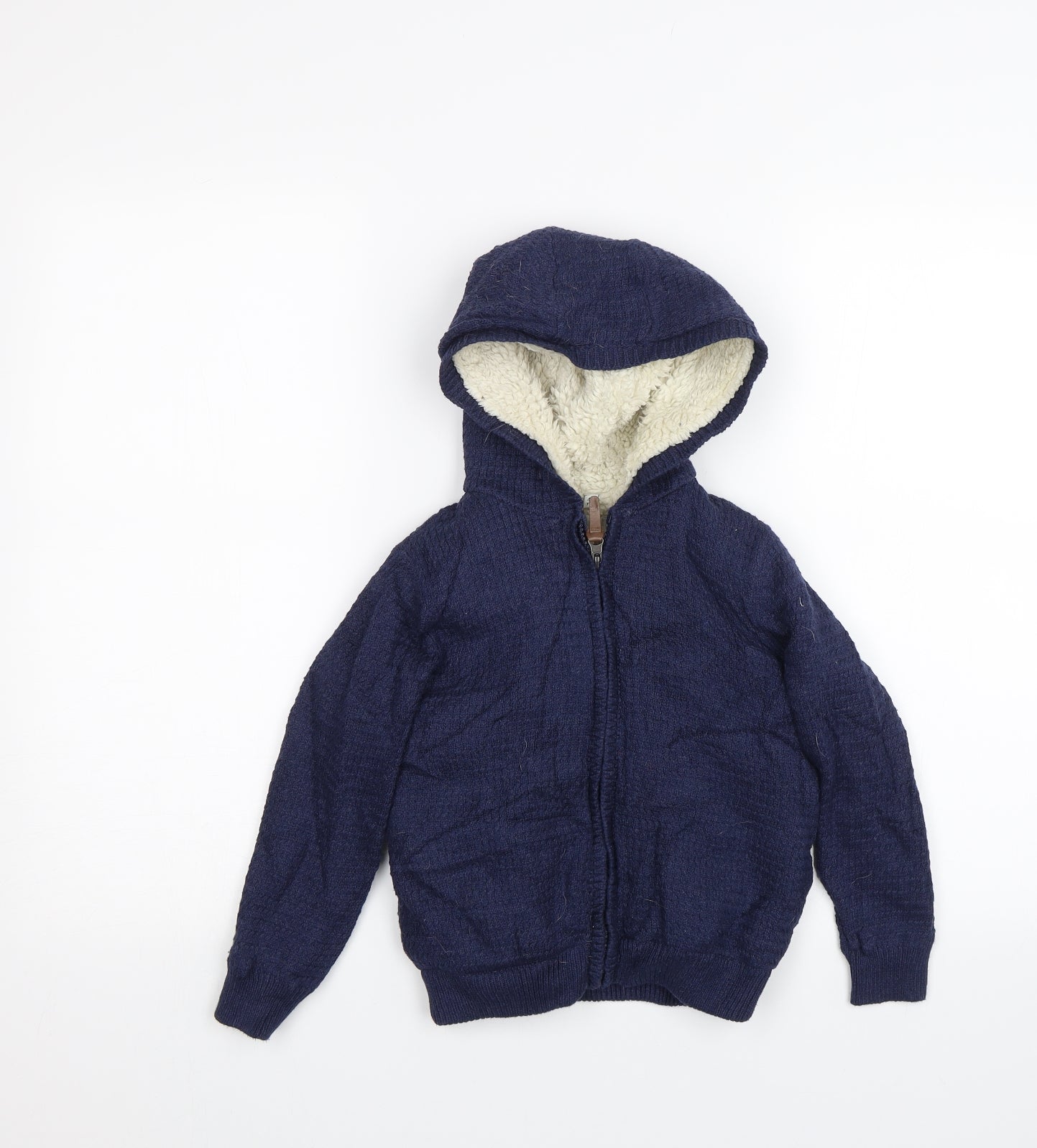 M&S Boys Blue   Full Zip Hoodie Size 4-5 Years