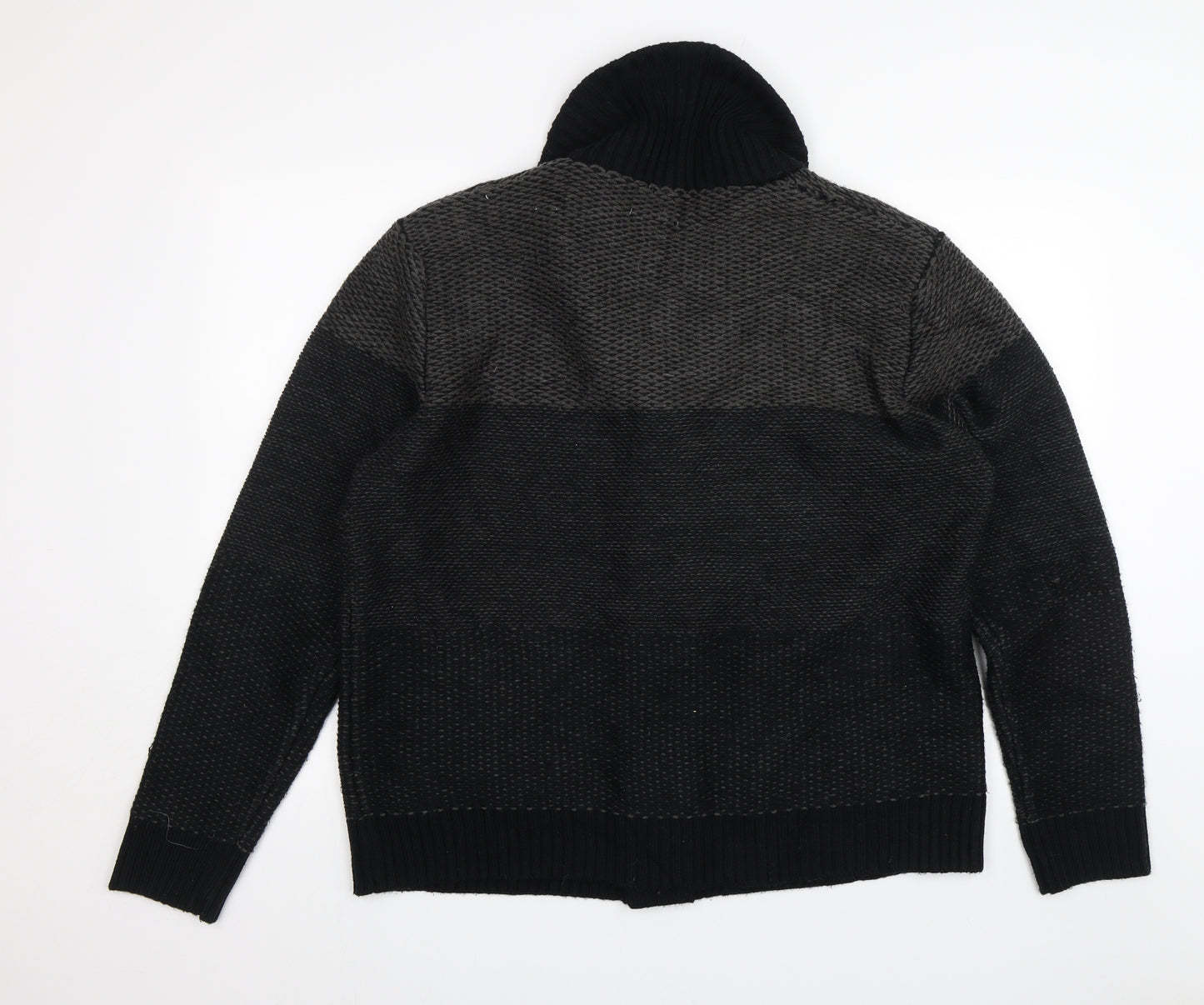 TU Mens Black   Cardigan Jumper Size XL