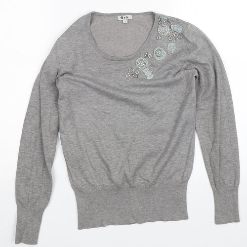 B & W Womens Gold   Pullover Jumper Size S