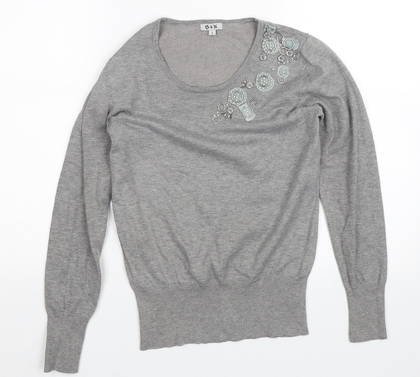B & W Womens Gold   Pullover Jumper Size S