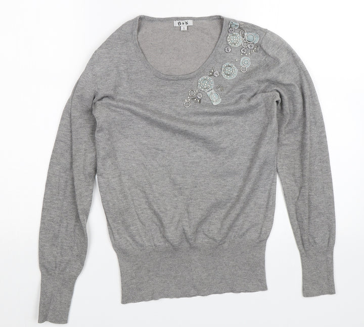 B & W Womens Gold   Pullover Jumper Size S