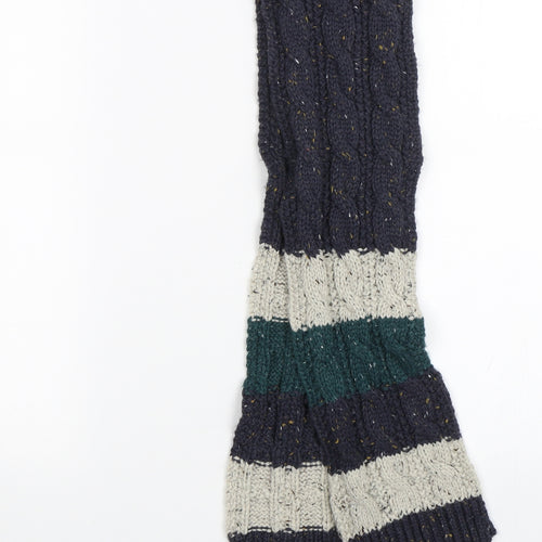 M&S Unisex Blue Striped  Scarf Scarves & Wraps Size Regular  - Ages 6-10