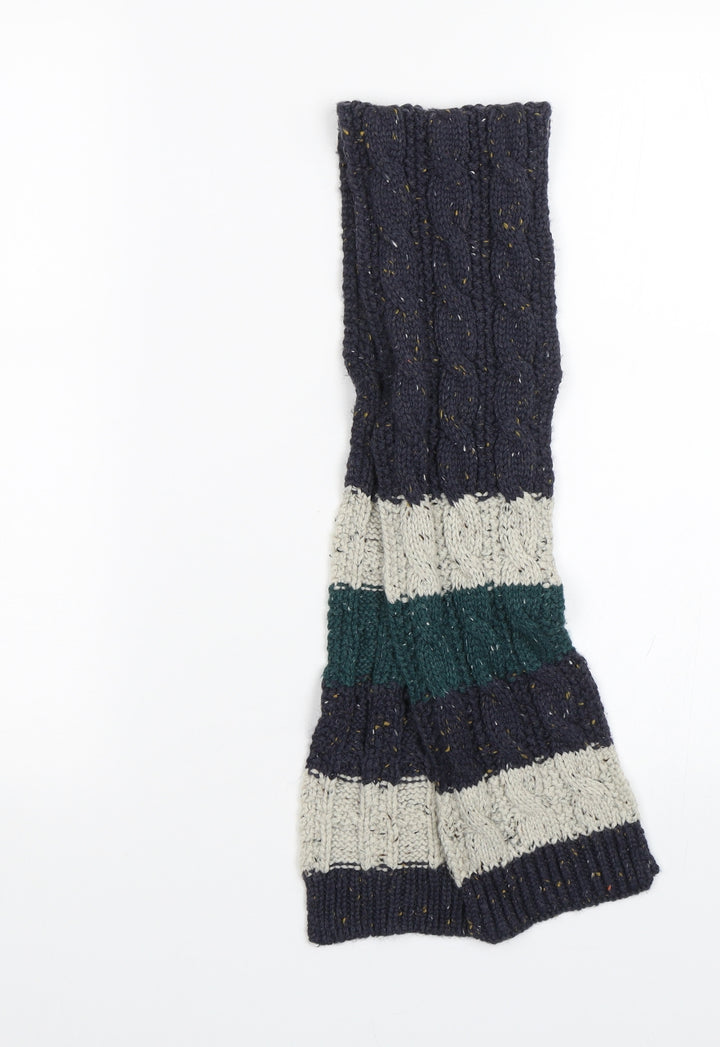 M&S Unisex Blue Striped Scarf Scarves & Wraps Size Regular - Ages 6-10