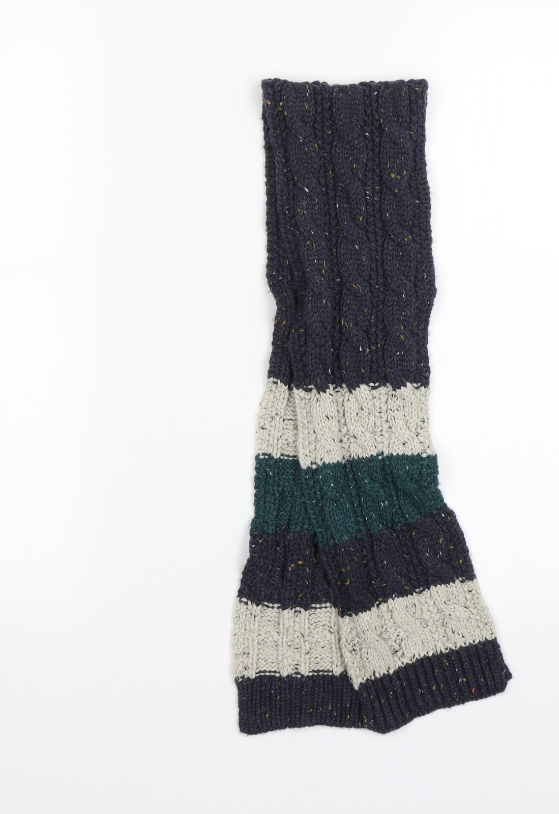 M&S Unisex Blue Striped  Scarf Scarves & Wraps Size Regular  - Ages 6-10
