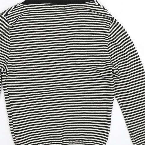 Topshop Womens Black Striped  Pullover Jumper Size 8