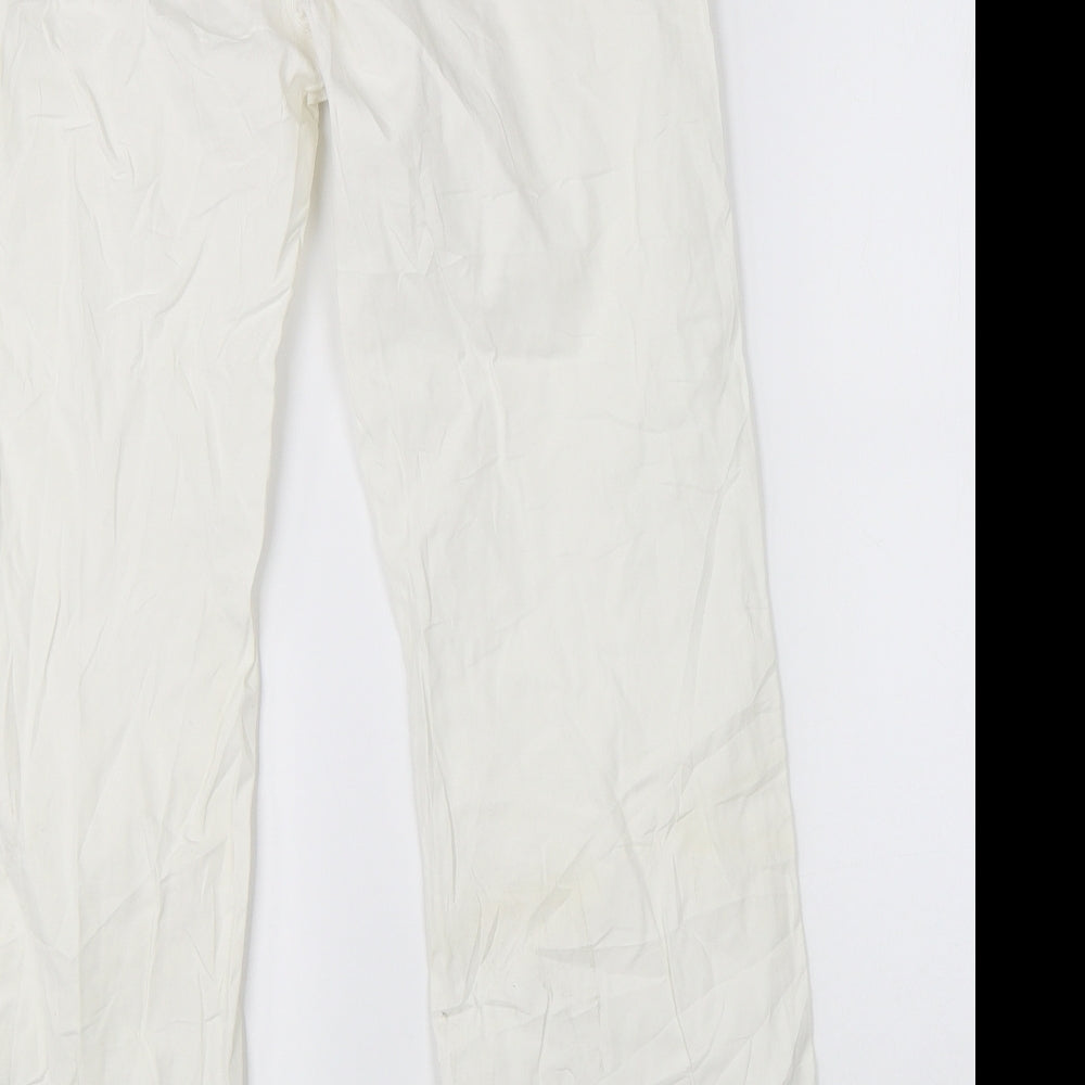 Miss Cherry Womens White   Trousers  Size 30 in L26 in