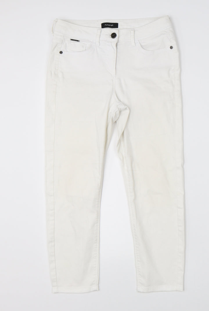 Marks & Spencer Womens White Straight Jeans Size 8 L22 in