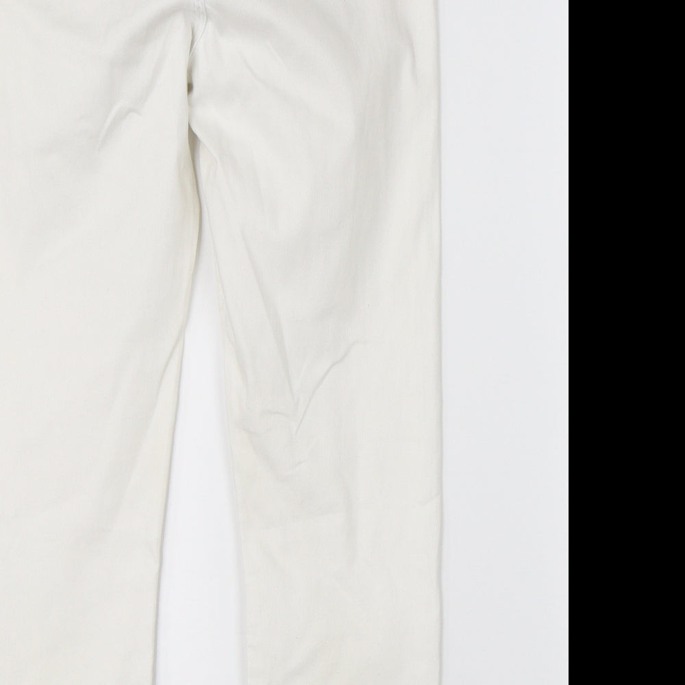 Marks & Spencer Womens White   Straight Jeans Size 8 L22 in