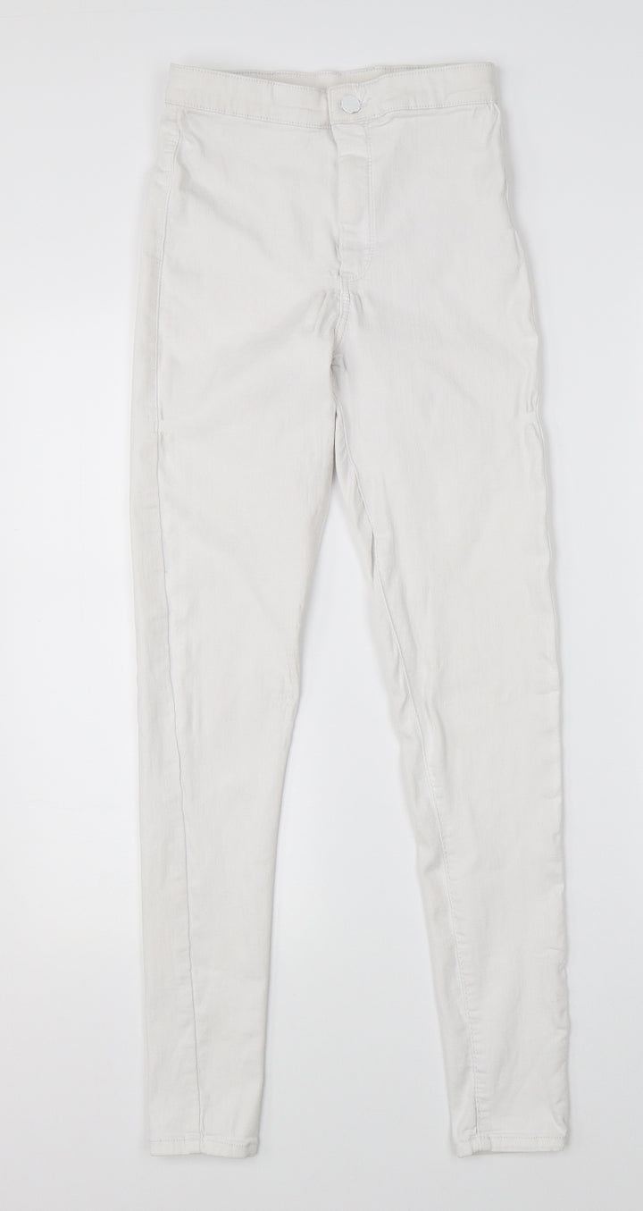 Topshop Womens White Denim Skinny Jeans Size 28 in L32 in