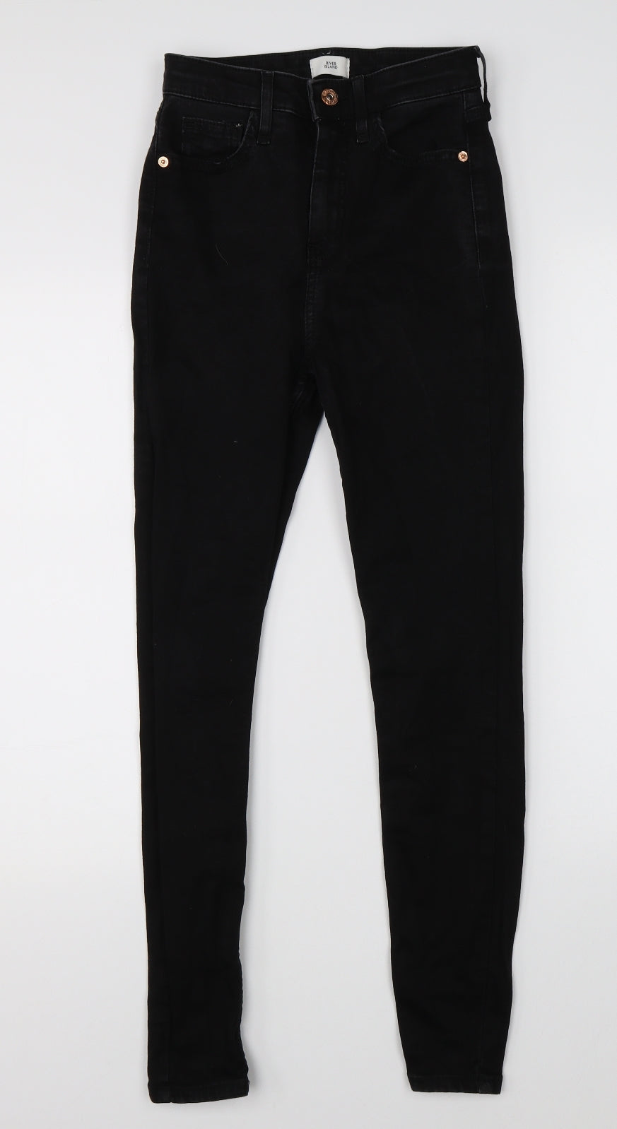 River Island Womens Black  Denim Skinny Jeans Size 8 L27 in