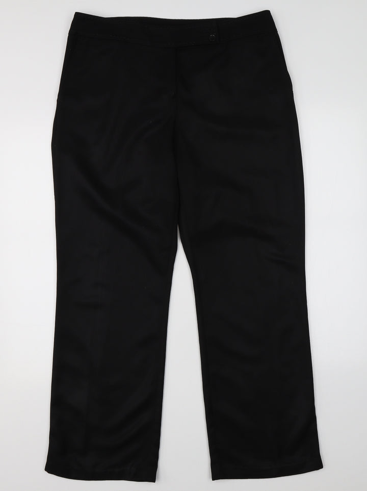 BHS Womens Black   Dress Pants Trousers Size 14 L28 in