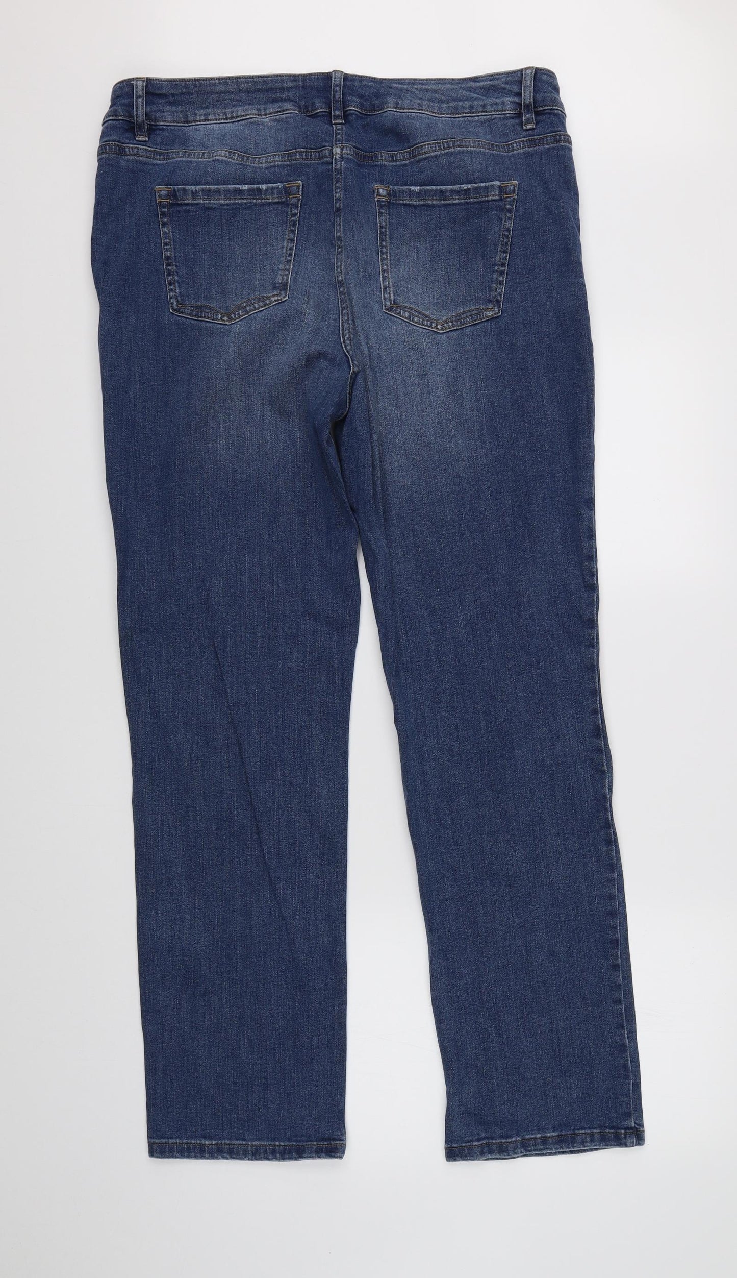 NEXT Womens Blue  Denim Straight Jeans Size 18 L30 in