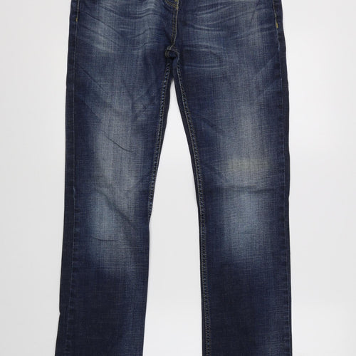 Fat Face Womens Blue  Denim Straight Jeans Size 31 in L30 in