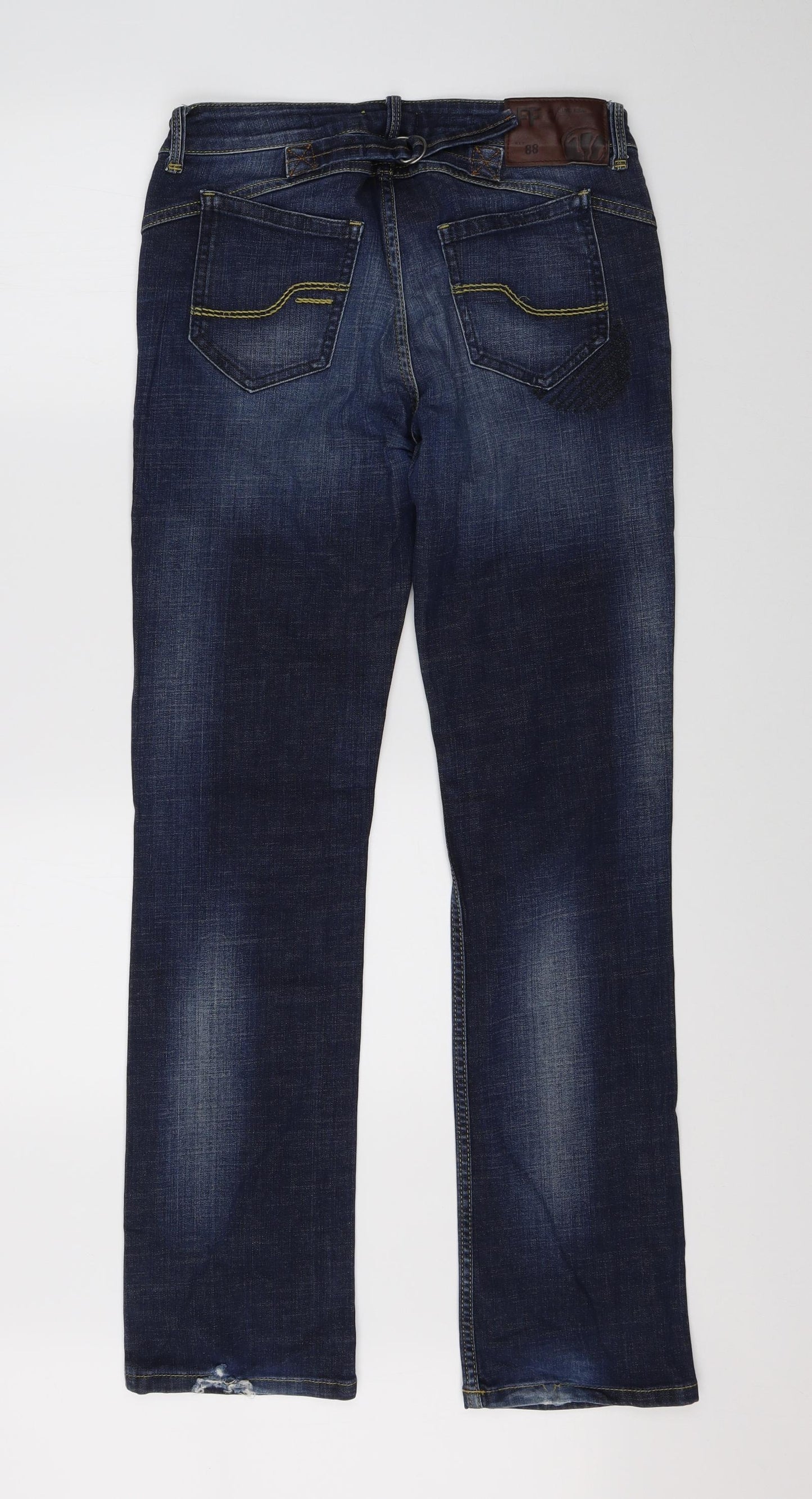 Fat Face Womens Blue  Denim Straight Jeans Size 31 in L30 in