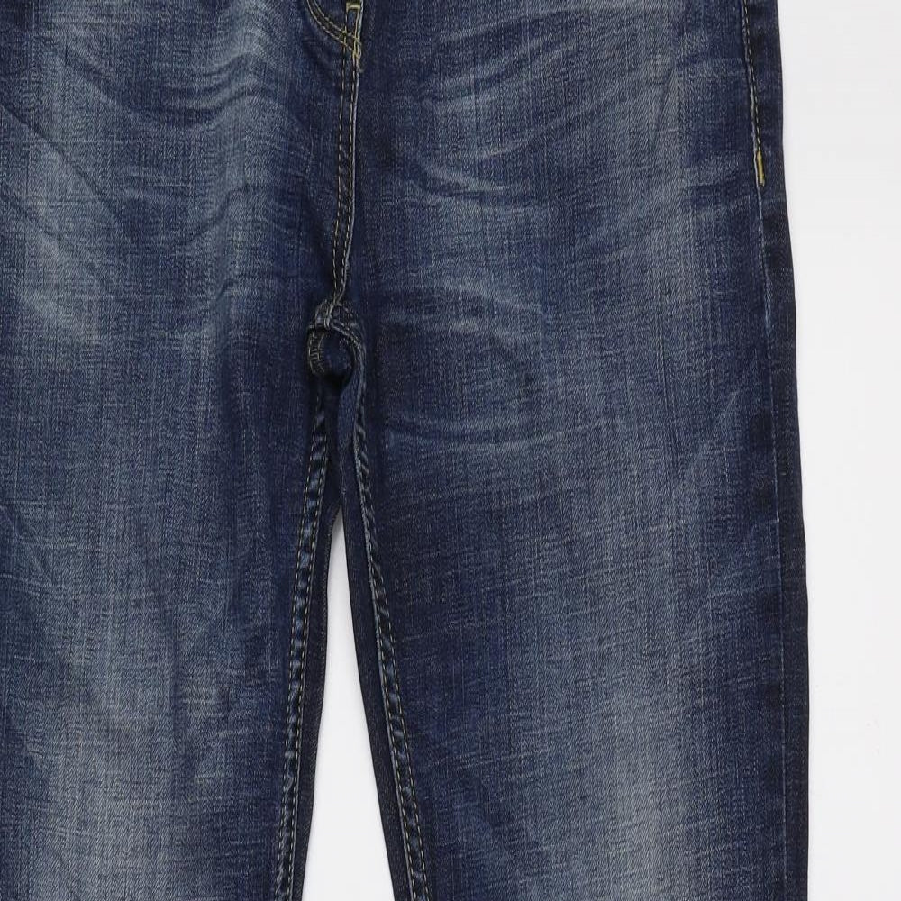 Fat Face Womens Blue  Denim Straight Jeans Size 31 in L30 in