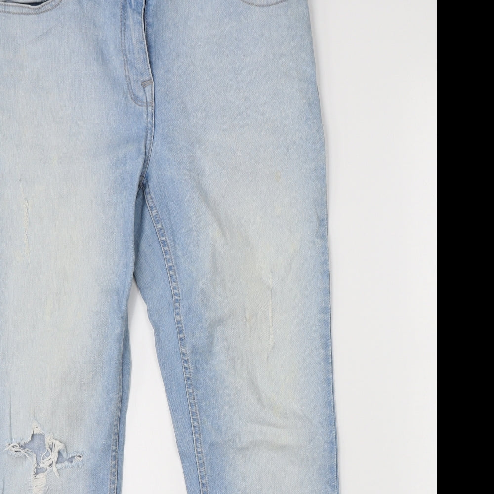 NEXT Womens Blue  Denim Cropped Jeans Size 14 L23 in