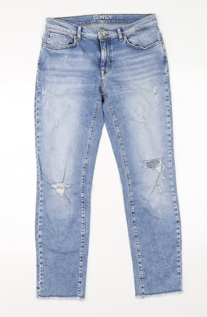 Only Womens Blue Denim Straight Jeans Size 26 in L32 in