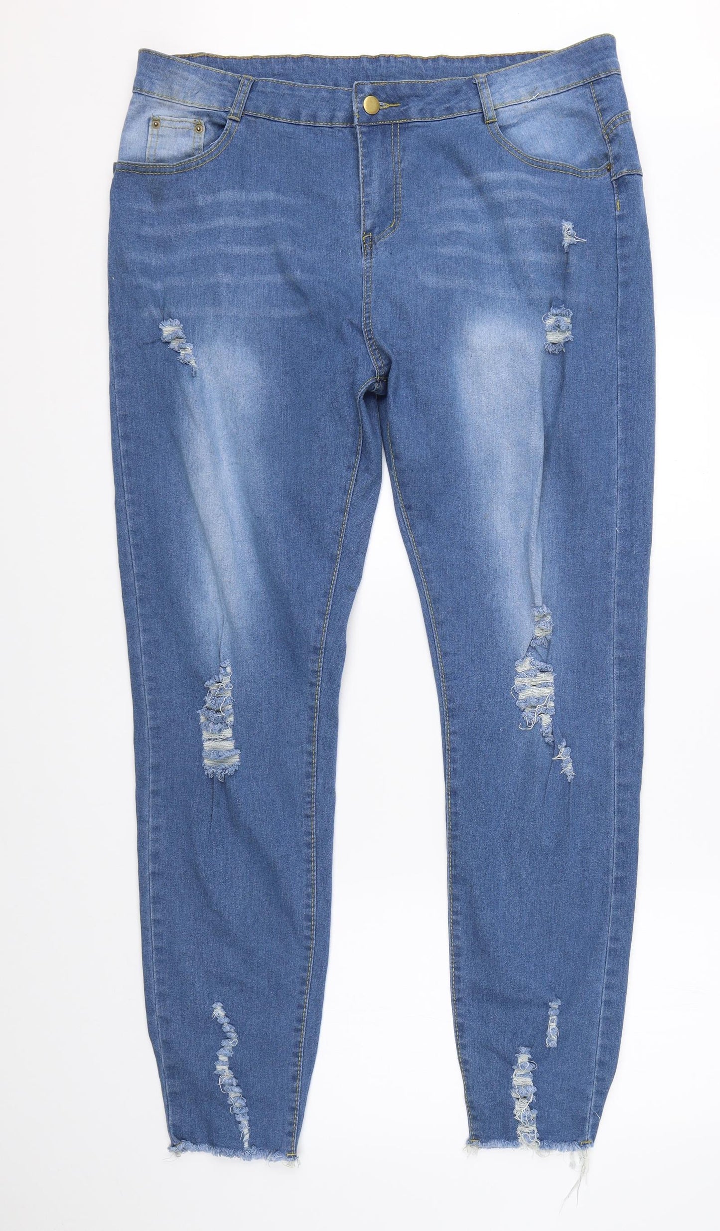 SheIn Womens Blue  Denim Skinny Jeans Size 3XL L28 in