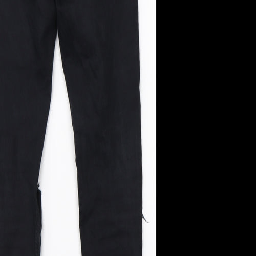 Topshop Womens Black  Denim Skinny Jeans Size 28 L34 in