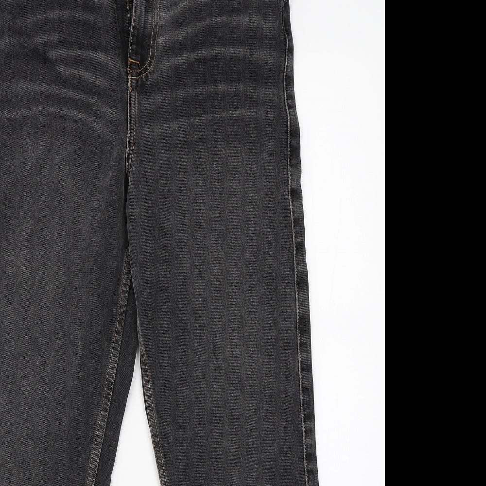 River Island Womens Black  Denim Straight Jeans Size 10 L25 in