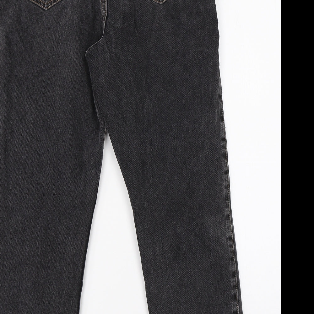 River Island Womens Black  Denim Straight Jeans Size 10 L25 in