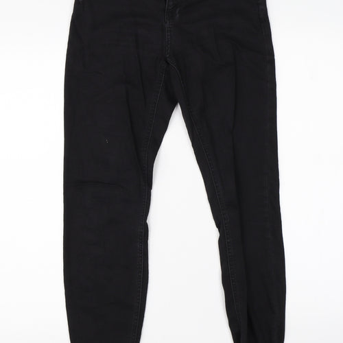 H&M Womens Black  Denim Skinny Jeans Size 6 L25 in
