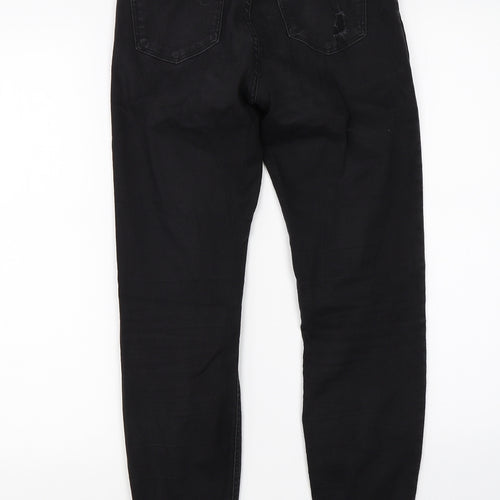 H&M Womens Black  Denim Skinny Jeans Size 6 L25 in