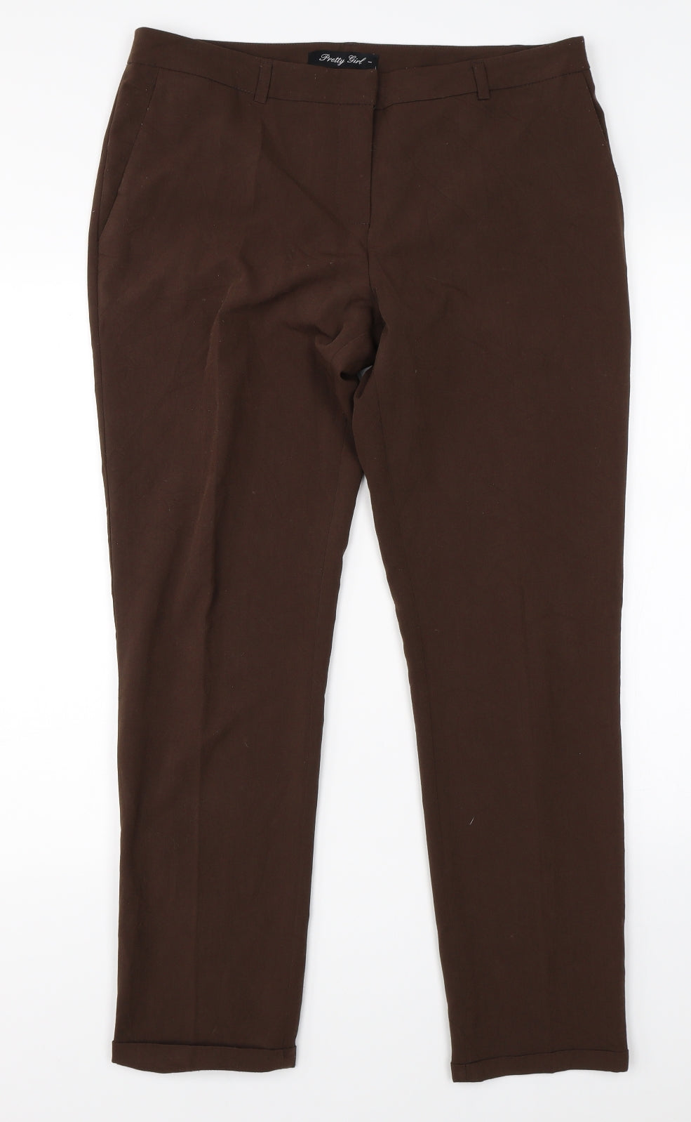 Pretty Girl Womens Brown   Dress Pants Trousers Size 34 in L28 in