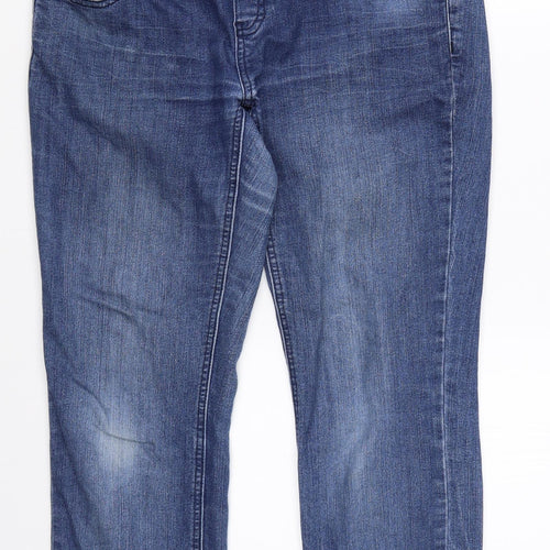 Mama-licious Womens Blue  Denim Straight Jeans Size 35 in L30 in
