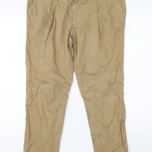 Stradivarius Womens Brown   Chino Trousers Size 8 L24 in