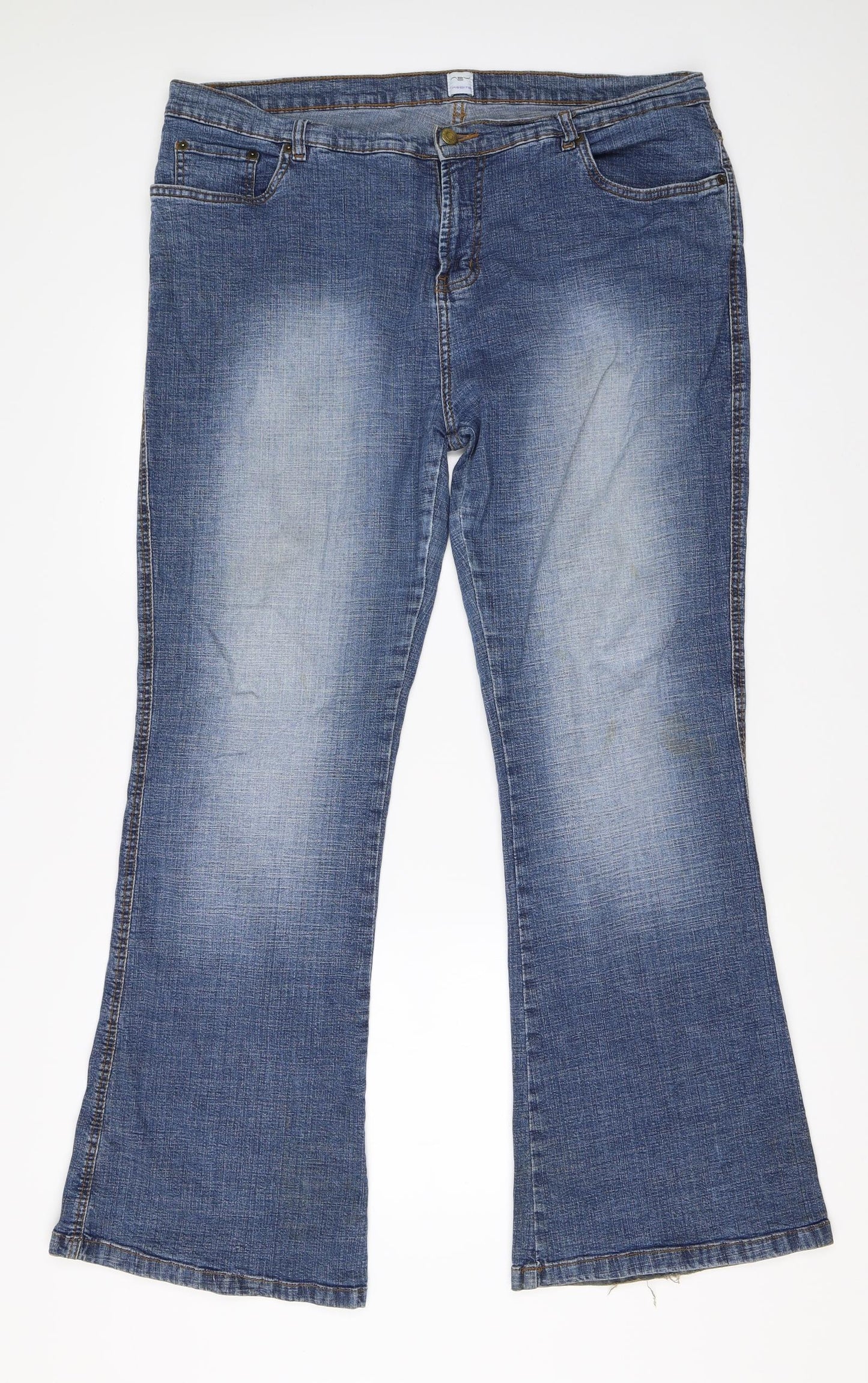 New Look Womens Blue  Denim Bootcut Jeans Size 20 L30 in