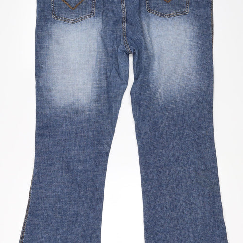 New Look Womens Blue  Denim Bootcut Jeans Size 20 L30 in