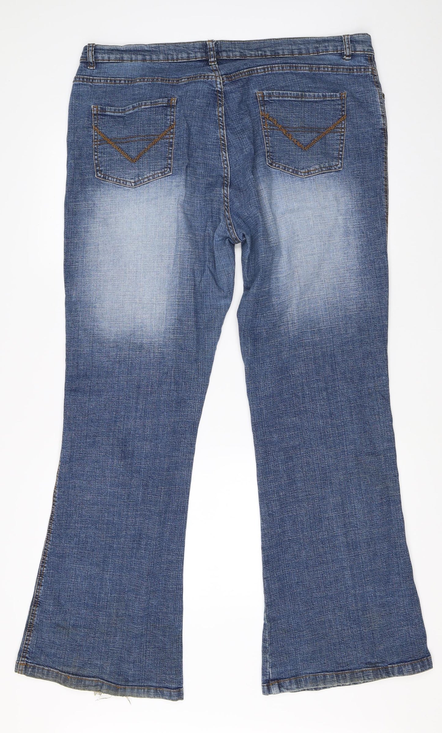 New Look Womens Blue  Denim Bootcut Jeans Size 20 L30 in