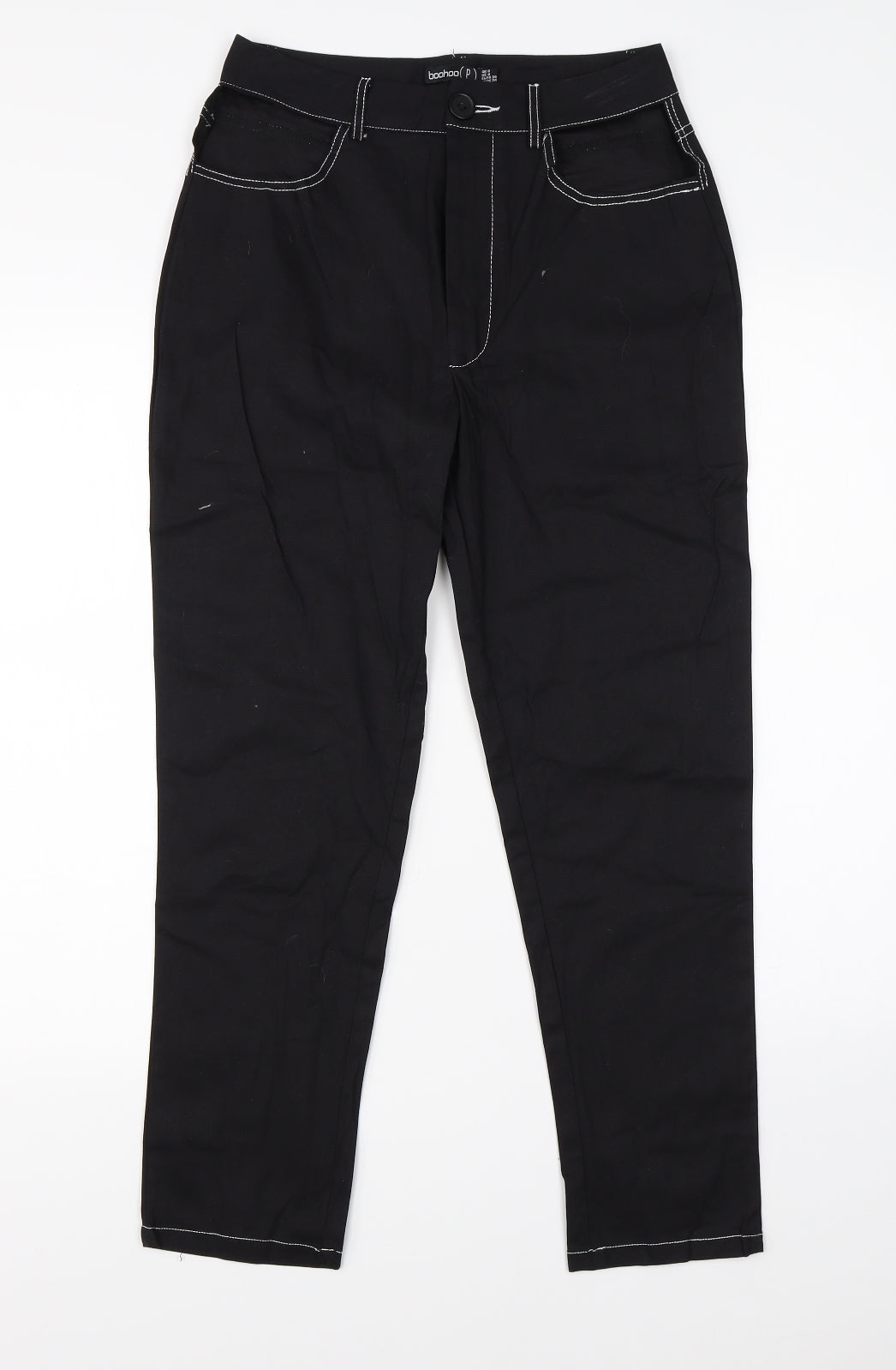 Boohoo Womens Black   Straight Jeans Size 8 L25 in