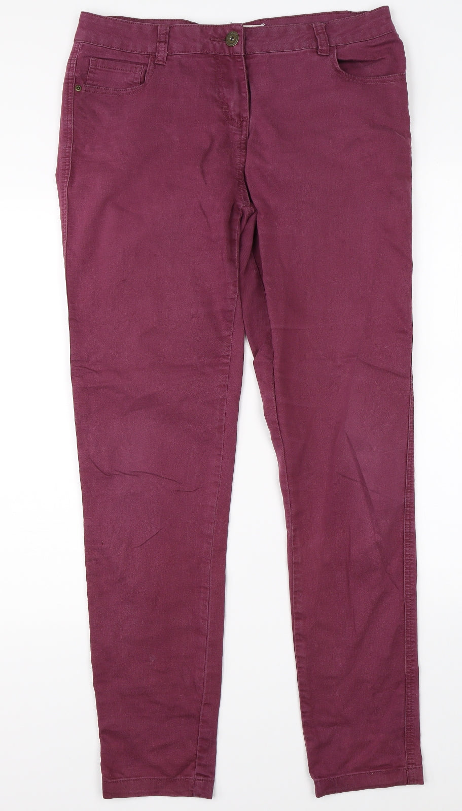 NEXT Womens Purple  Denim Skinny Jeans Size 14 L31 in