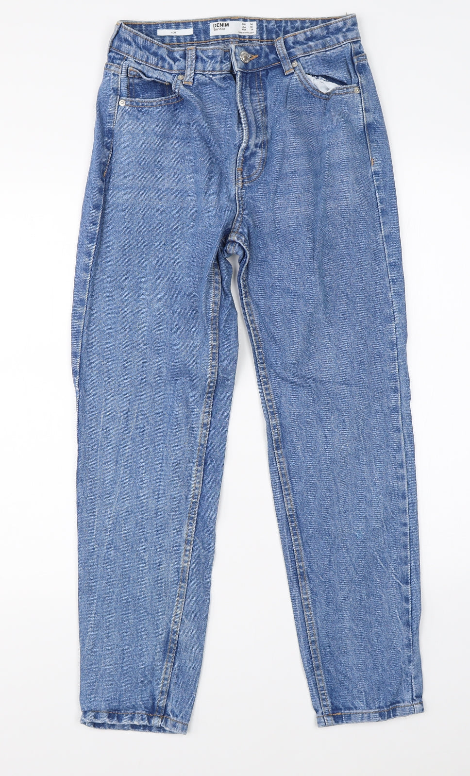 Bershka Womens Blue  Denim Mom Jeans Size 6 L26 in