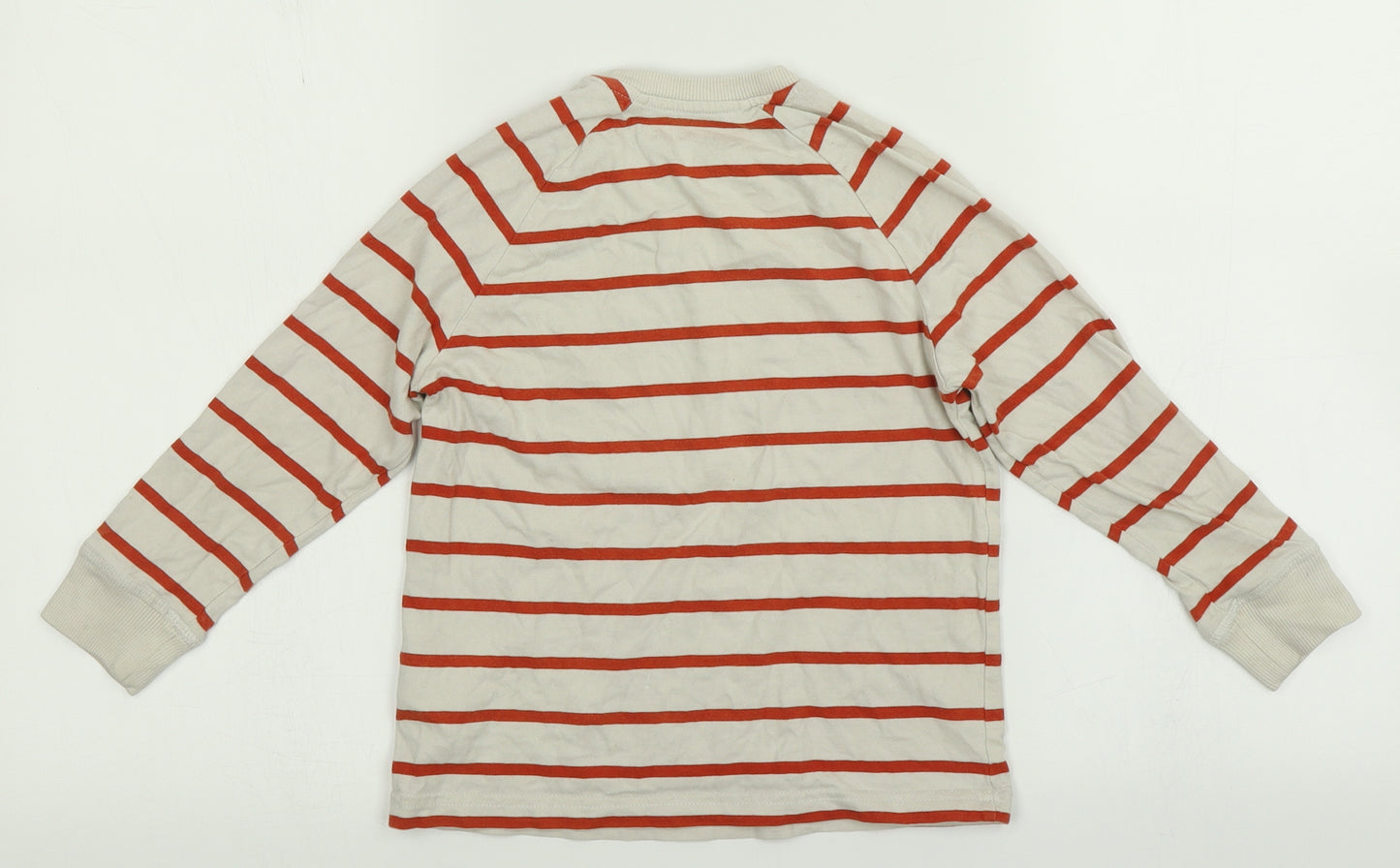 M&S Boys Multicoloured Striped  Basic T-Shirt Size 5-6 Years