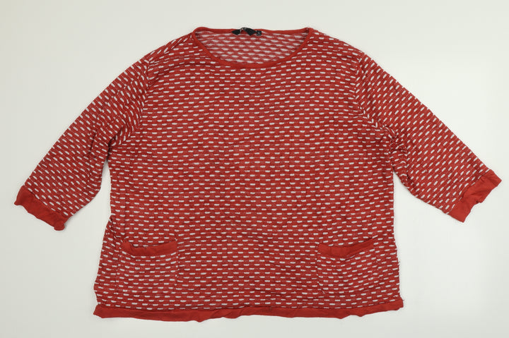 ISLE Womens Red Pullover Jumper Size XL