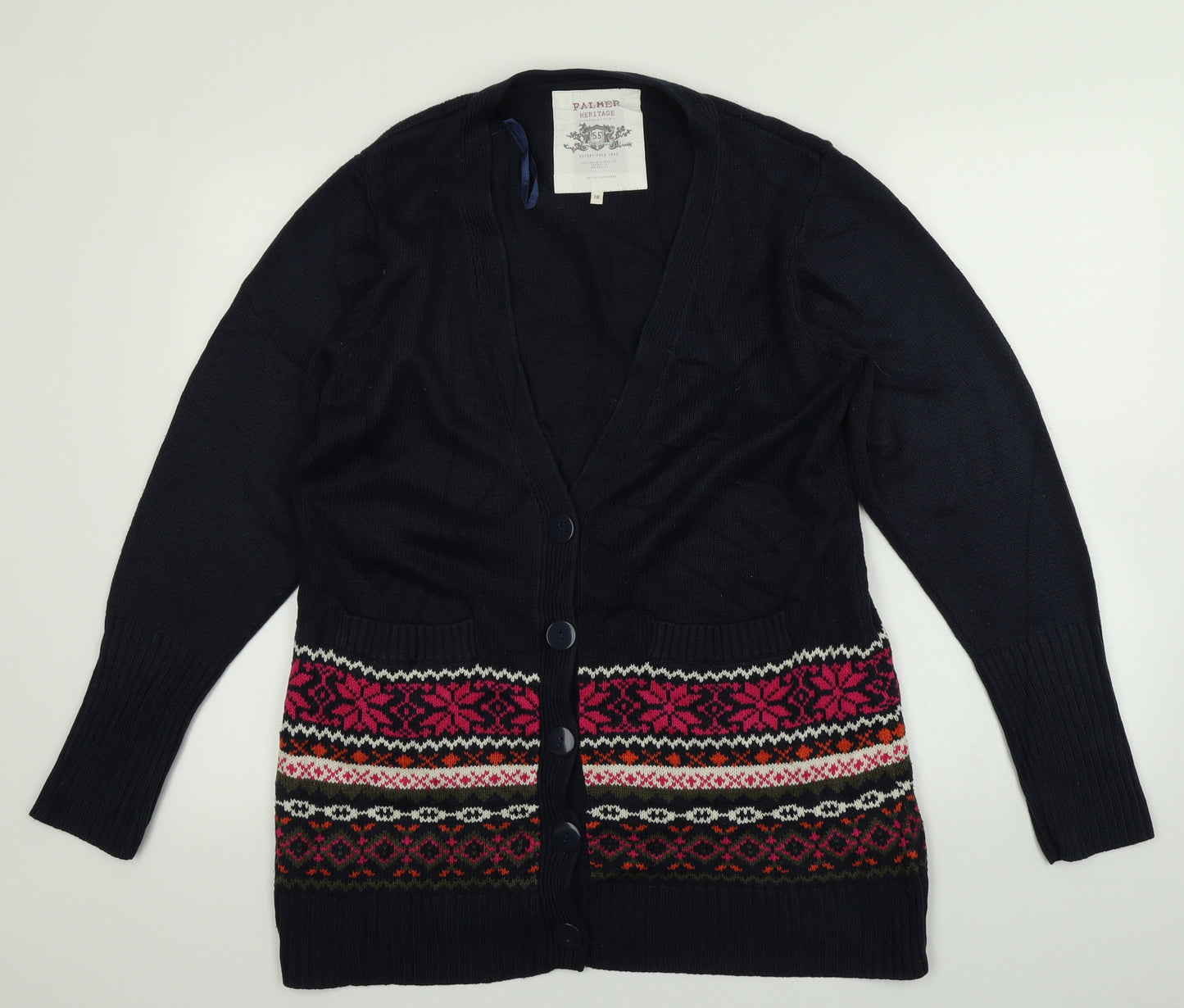 Falmer Heritage Womens Blue Argyle/Diamond  Cardigan Jumper Size 18