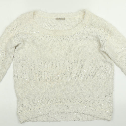 TU Womens White   Pullover Jumper Size 10