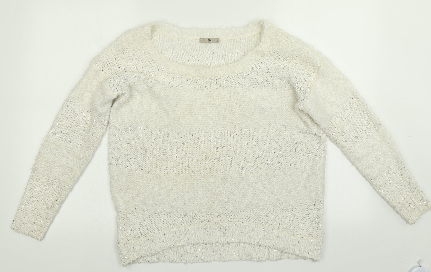TU Womens White   Pullover Jumper Size 10